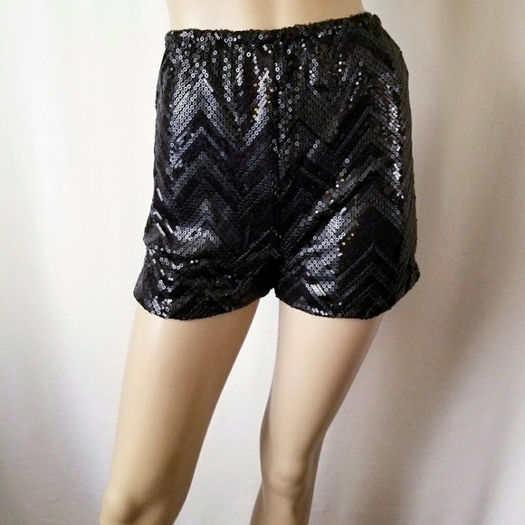 mittoshop Pants - MittoShop Black Sequin Shorts  (S,M,L)(New)